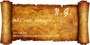 Nánai Gobert névjegykártya